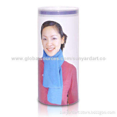 Clear PVC box, tube, oval